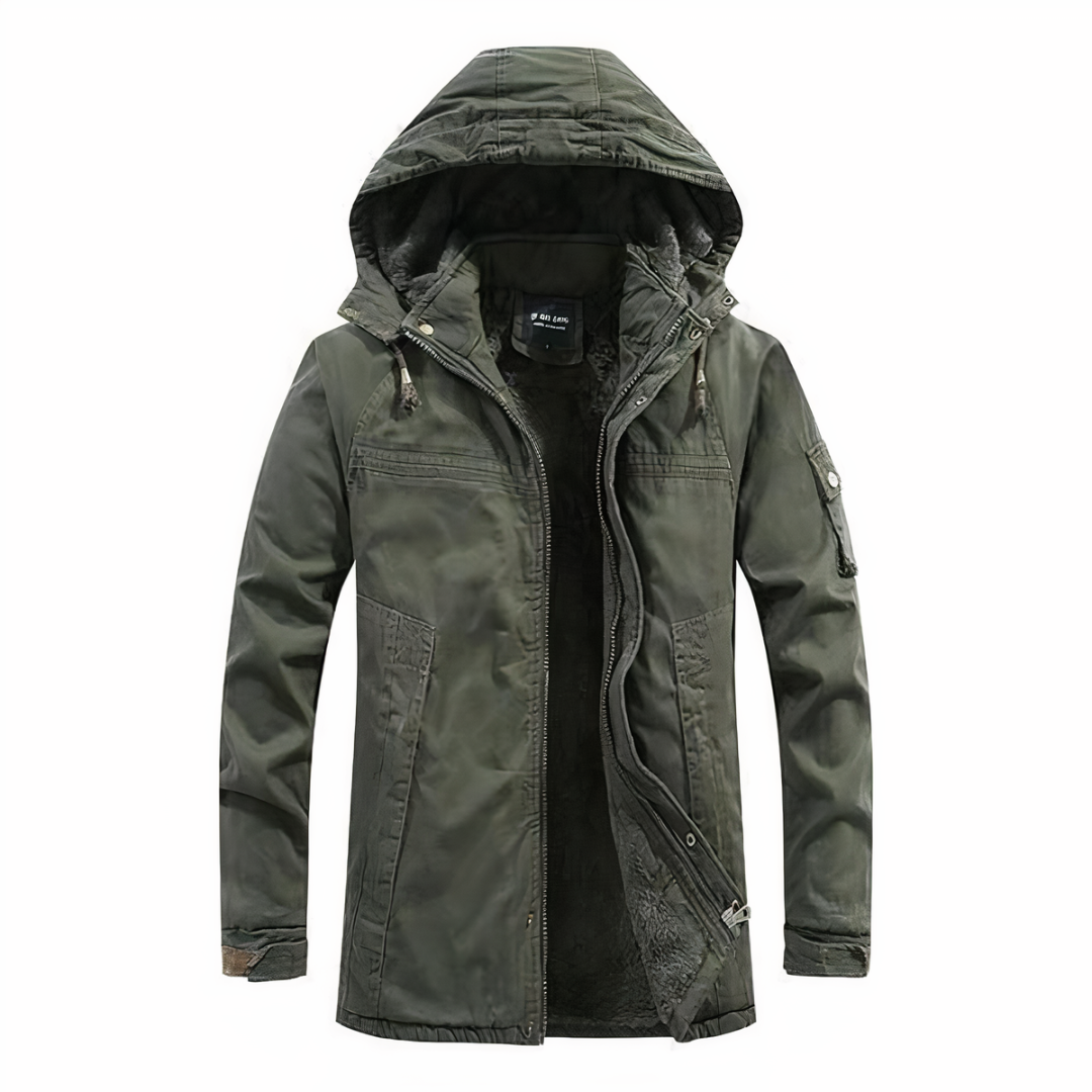 Stylische Winterjacke Mit Kapuze Für Herren | Warm