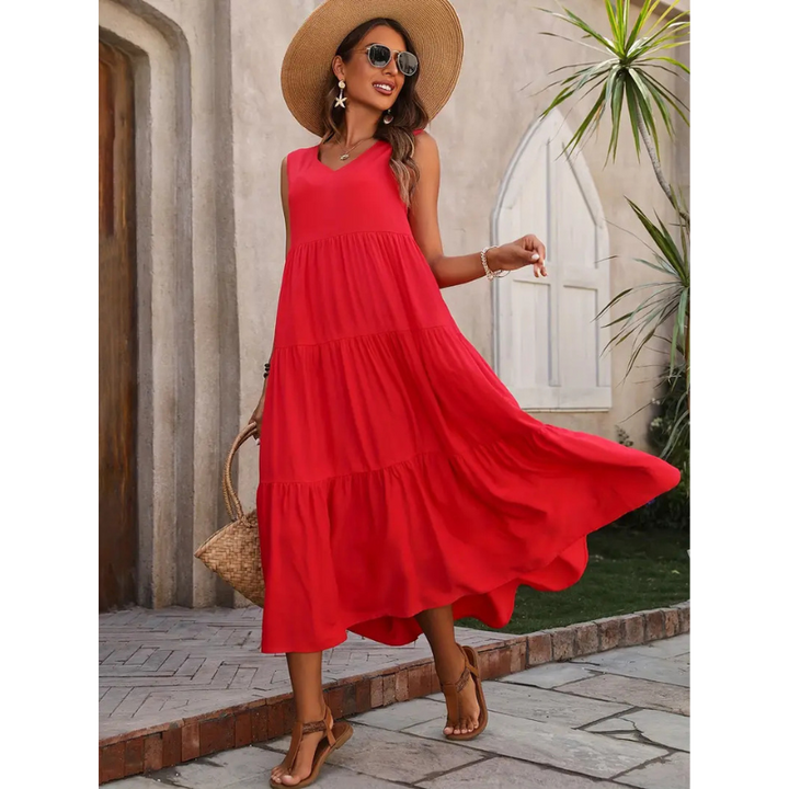 Ärmelloses Sommerkleid Für Damen | Midi