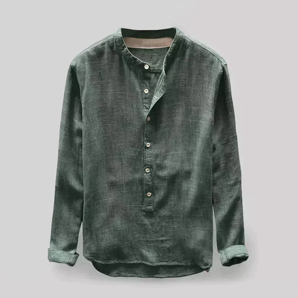 Heartwell | Herren Klassische Henley Hemd | Langarm
