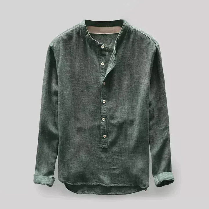 Heartwell | Herren Klassische Henley Hemd | Langarm
