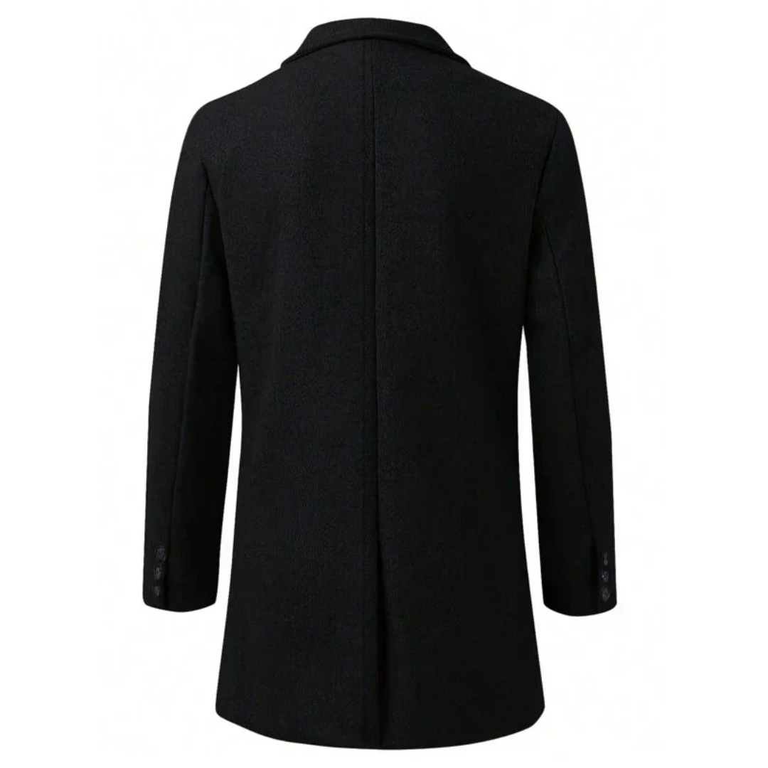 Herren Klassischer Warmer Winter Arbeits Trenchcoat | Lang