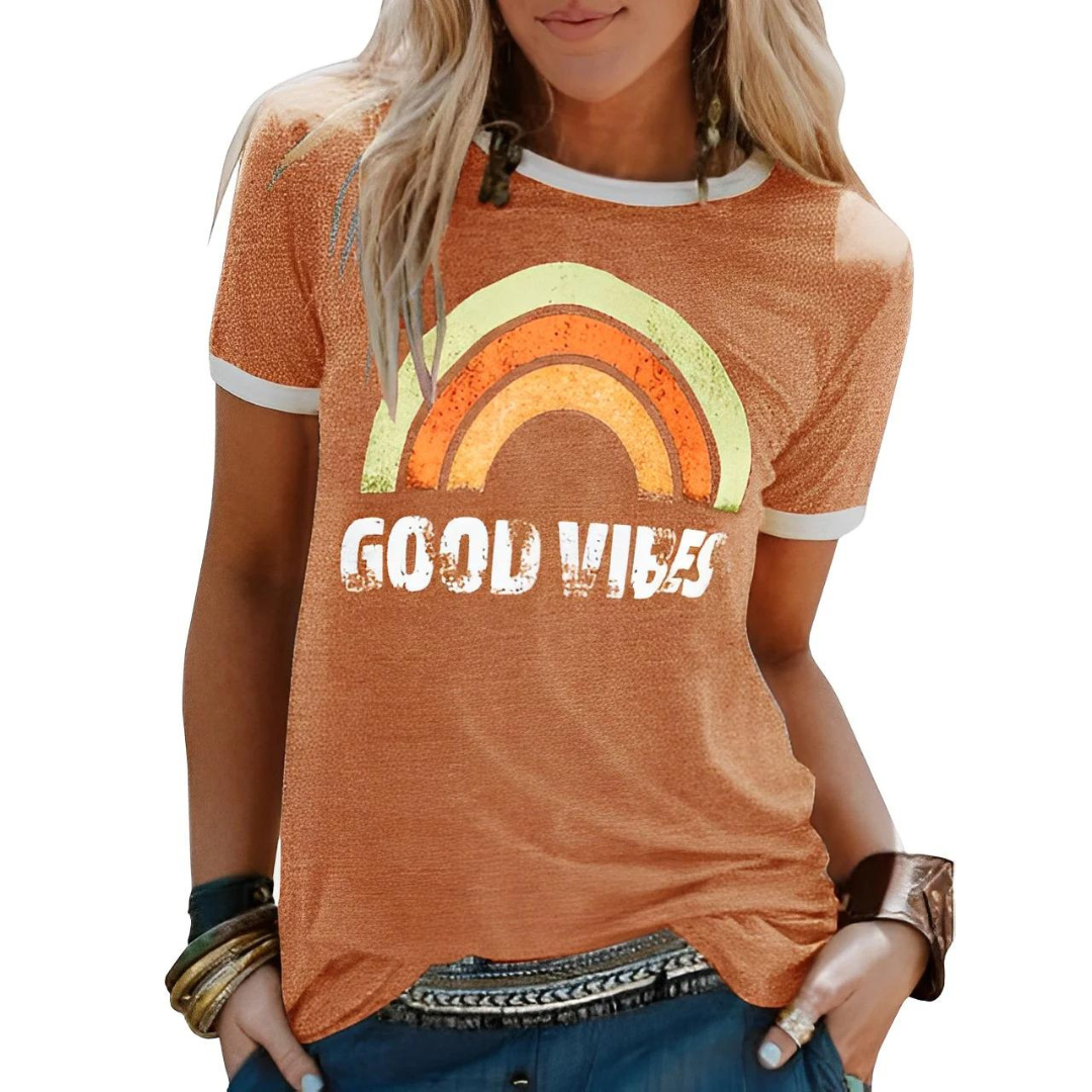 T Shirt Mit Rundhalsausschnitt Für Damen | Bedruckt