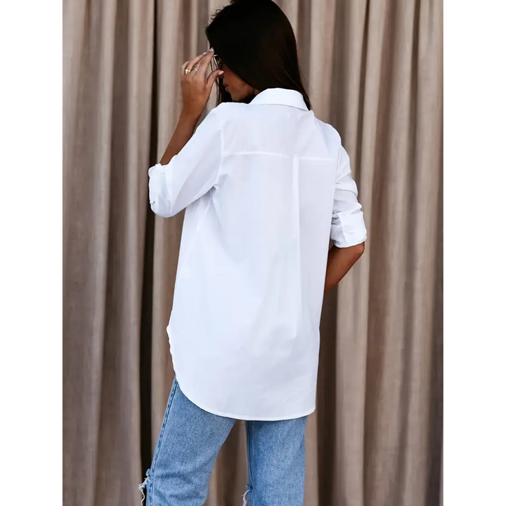 Damen Sommer Langarm Bluse | Lässig