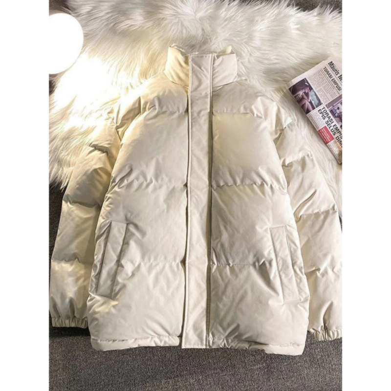 Herren Warme Mock Neck Puffer Jacke | Winter