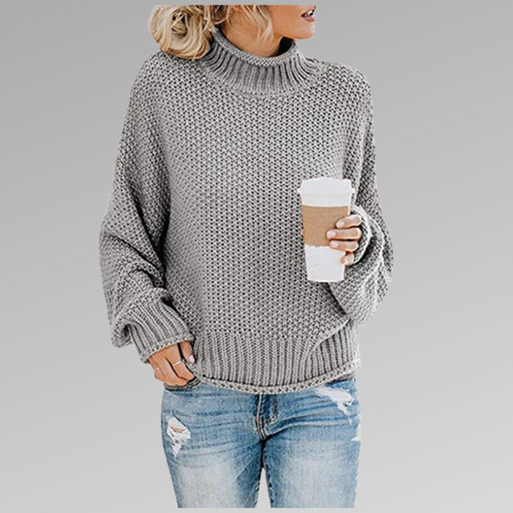 Gemütlicher Damen Strickpullover | Rollkragen
