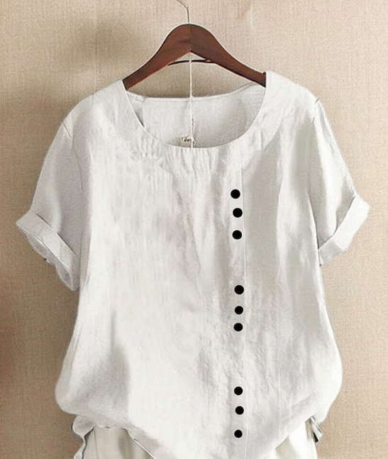 Kurzärmlige Sommerbluse Für Damen | Rundhalsausschnitt