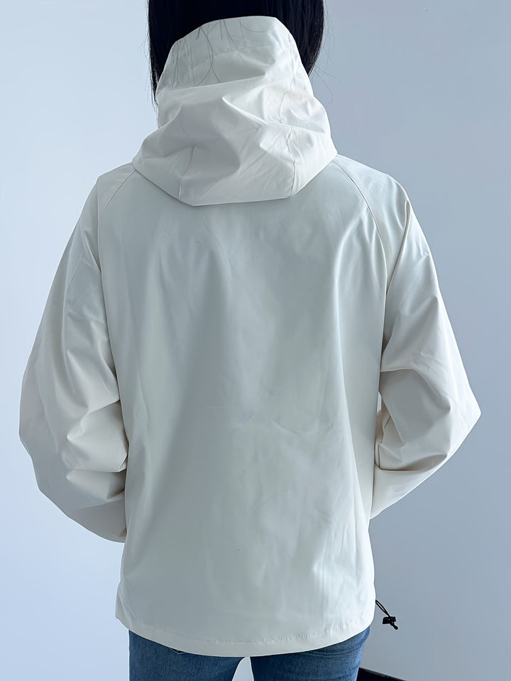 Winddichte Regenjacke mit Kapuze für Damen | Langarm