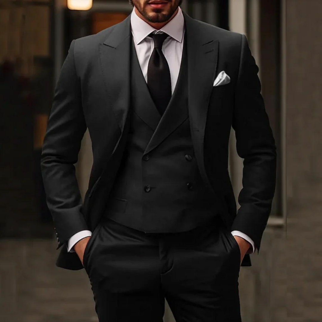 Brennan | Herren Blazer + Weste und Hose Satz | Dreiteilig