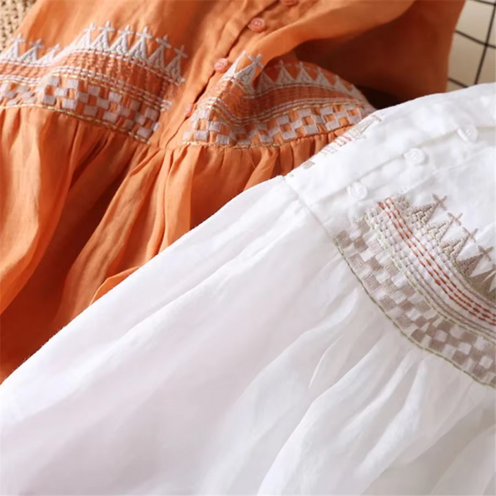 Damen Vintage Boho Stil Sommerkleid | Midi