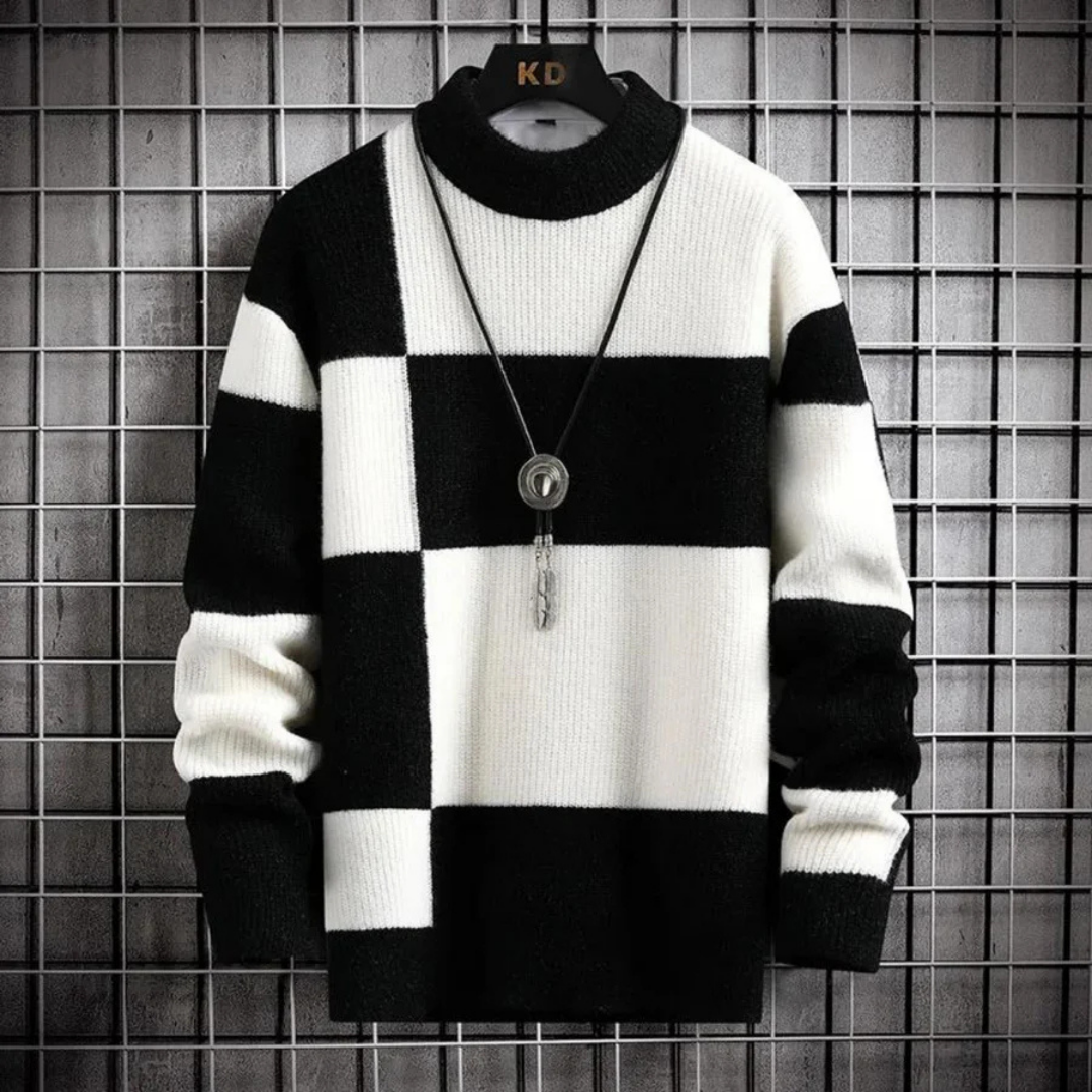 Herren Lässiger Gestrickter Warmer Pullover | Crew Neck