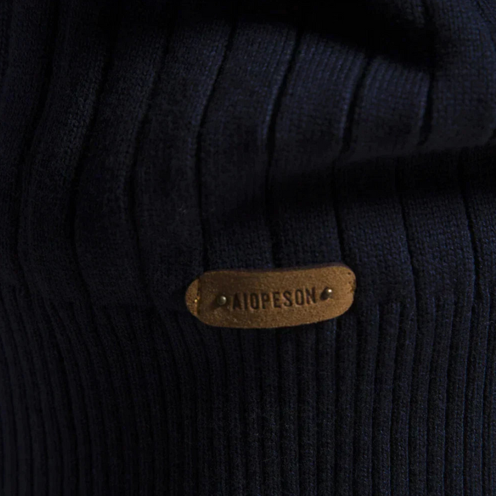 Herren Halber Reißverschluss Strick Pullover | Langarm