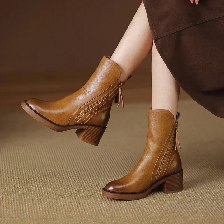 Schwarz Stiefel Mit Reißverschluss | Knöchellänge