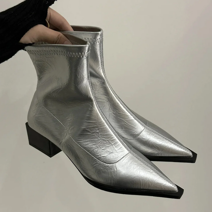 Damen Schicke Spitz Zehen Stiefeletten | Stylisch