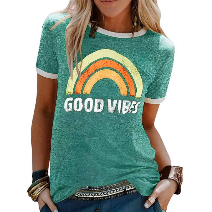 T Shirt Mit Rundhalsausschnitt Für Damen | Bedruckt