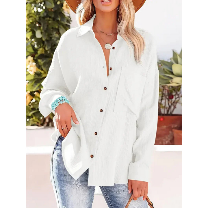 Langärmliges Freizeithemd Für Damen | Button Down