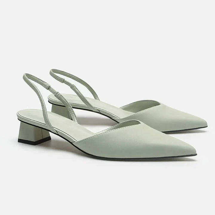 Elegante Damensandalen Mit Geschlossener Spitze | Niedriger Absatz