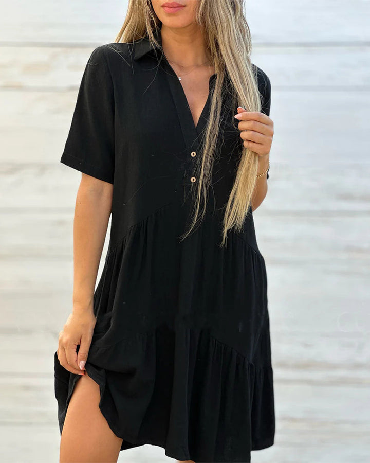 Damen Hemdkleid Mit Halben Knöpfen | Mini