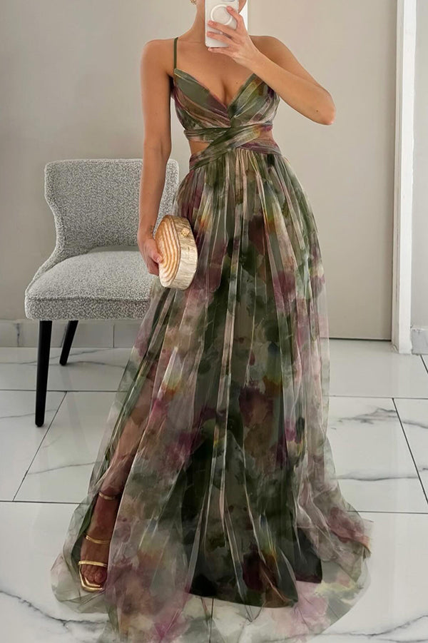 Atemberaubendes Maxikleid Für Hochzeitsgäste Mit V Ausschnitt Für Damen