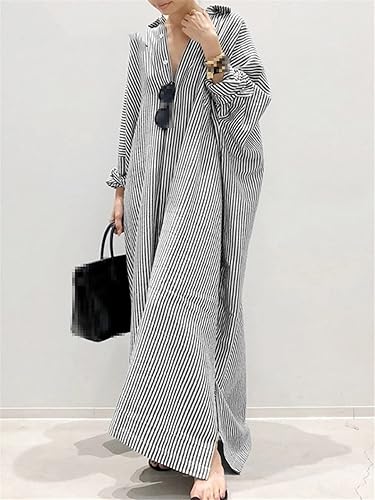 Langes Hemdblusenkleid Für Damen | Maxi