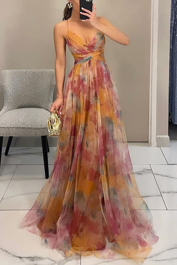 Atemberaubendes Maxikleid Für Hochzeitsgäste Mit V Ausschnitt Für Damen