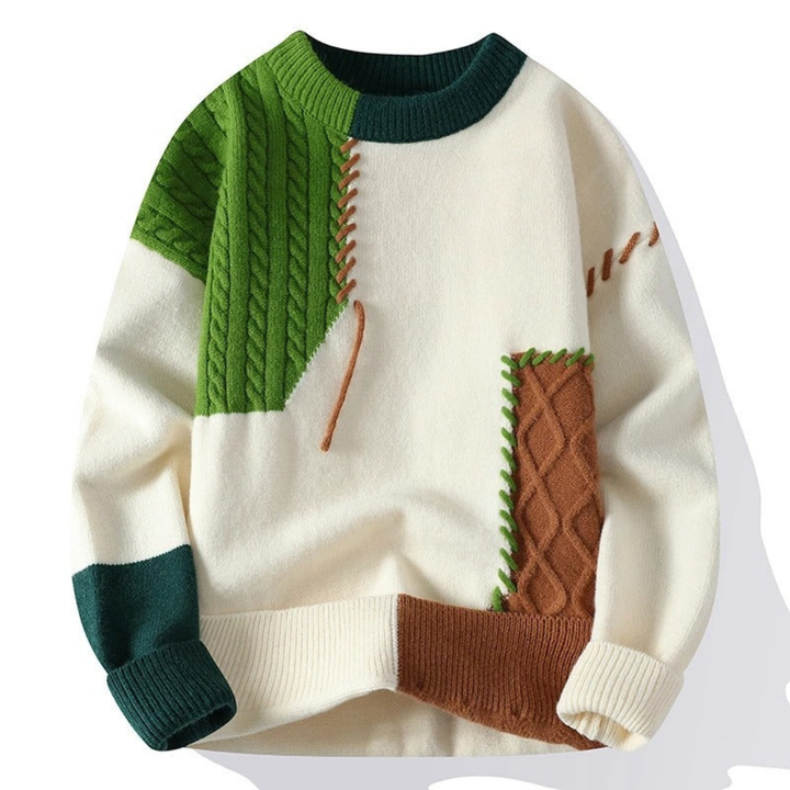 Herren Gemütlicher Stylischer Gestrickter Crew Neck Pullover | Warme