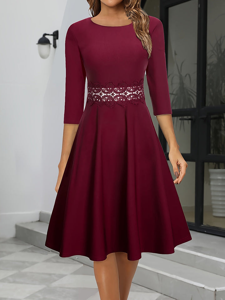 Damen Elegantes Abend Kleid | Midi