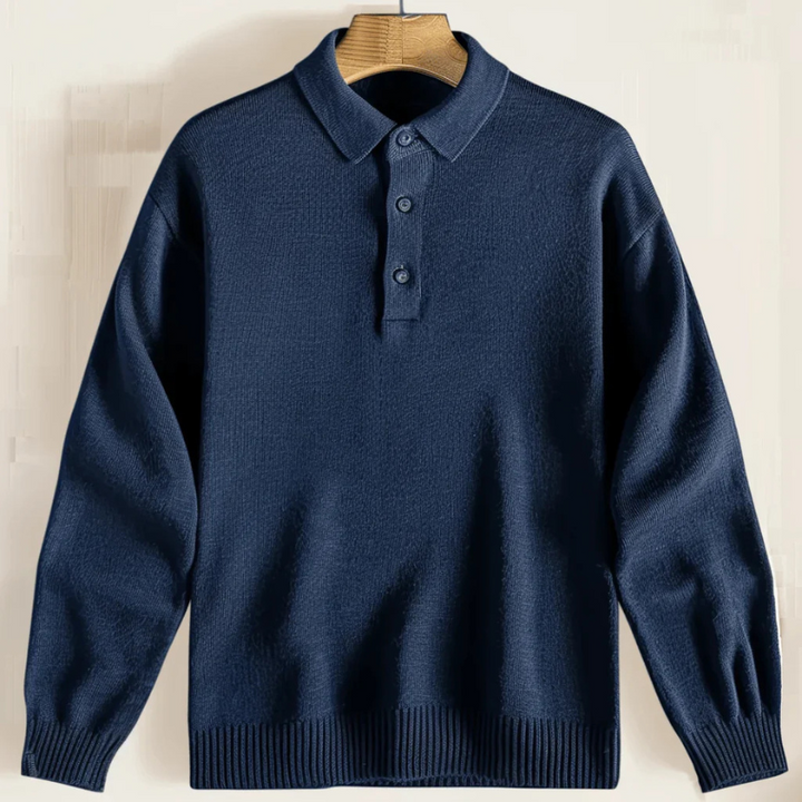 Herren Pullover Mit Halben Knöpfen Und Langen Ärmeln | Bequem