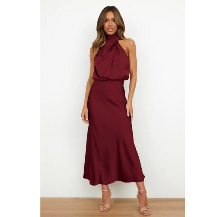 Atemberaubendes Halfter Abendkleid Für Damen | Midi