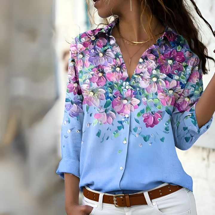 Elegante Bedruckte Bluse Für Damen | Lässig