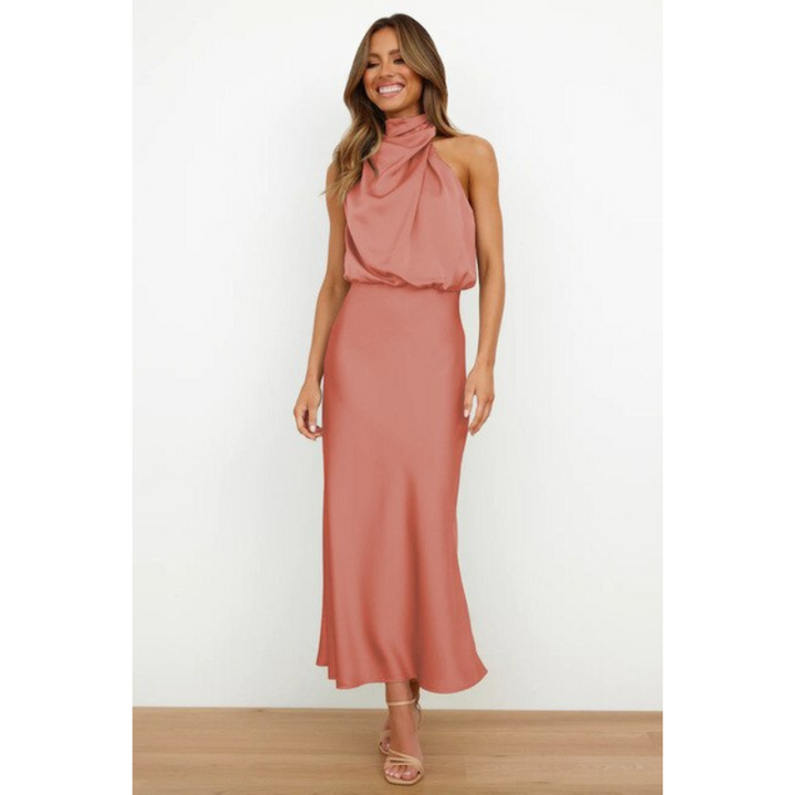 Atemberaubendes Halfter Abendkleid Für Damen | Midi