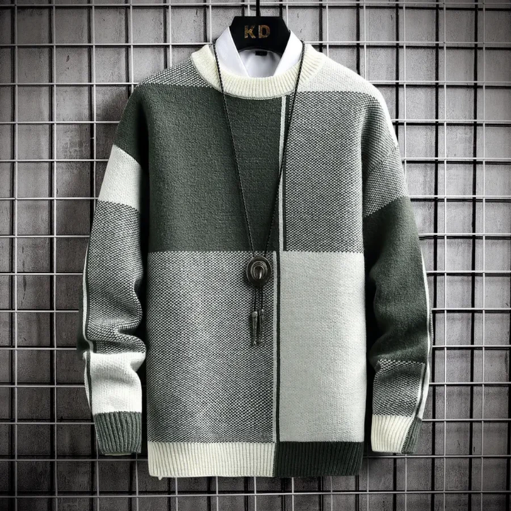 Herren Warmer Crew Neck Langarm Pullover | Gestrickt