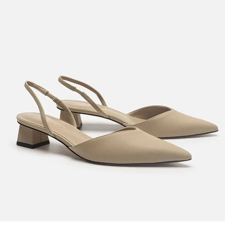 Elegante Damensandalen Mit Geschlossener Spitze | Niedriger Absatz