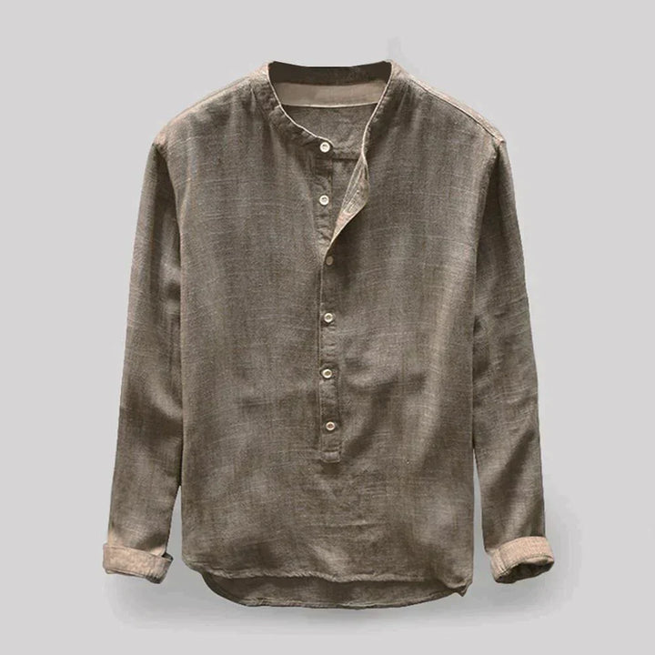 Heartwell | Herren Klassische Henley Hemd | Langarm
