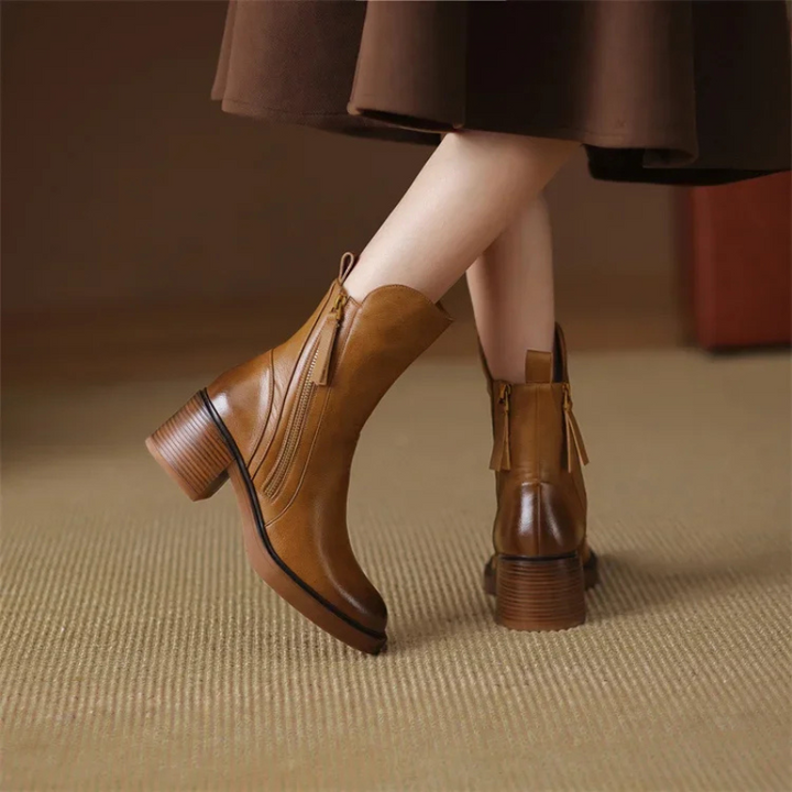 Schwarz Stiefel Mit Reißverschluss | Knöchellänge