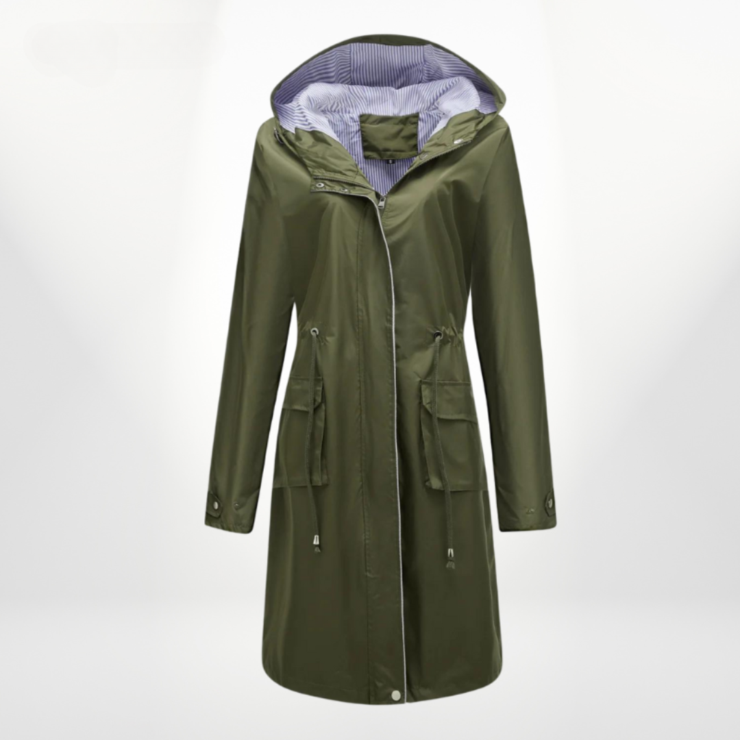 Damen Wasserdichter Trenchcoat | Mit Kapuze