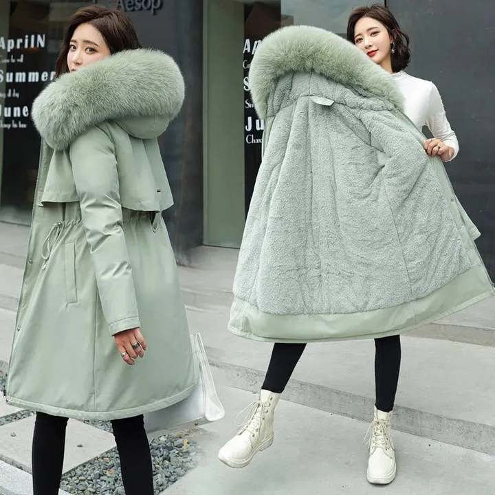 Bequemer Parka Mit Reißverschluss Für Damen | Warm