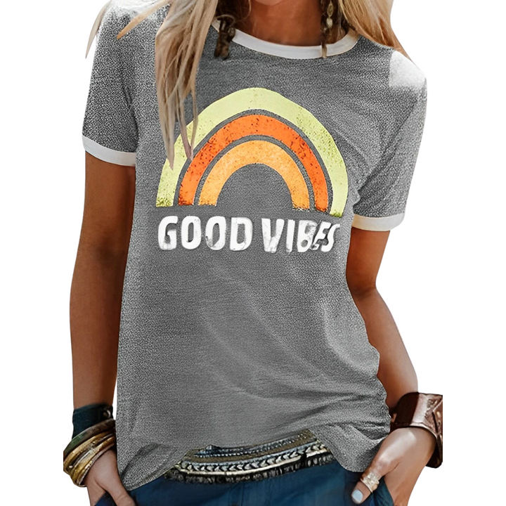 T Shirt Mit Rundhalsausschnitt Für Damen | Bedruckt