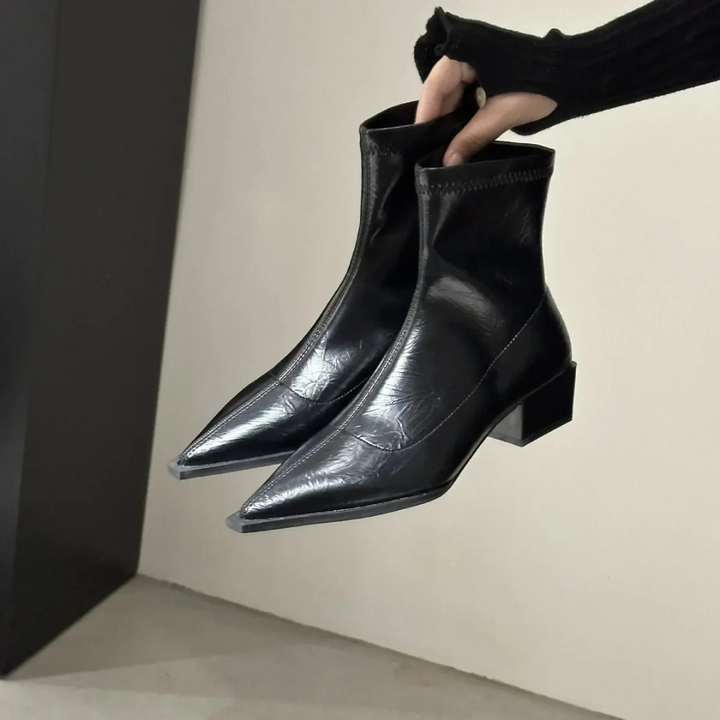 Damen Schicke Spitz Zehen Stiefeletten | Stylisch