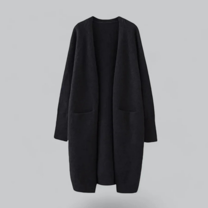 Damen Offene Front Lässige Strickjacke | Lang