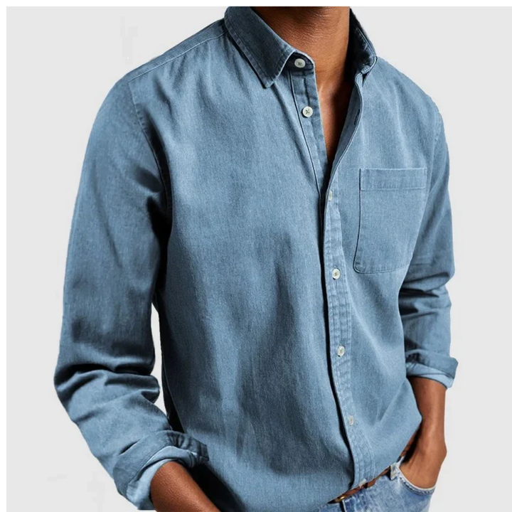 Herren Button Down Langarmhemd | Lässig