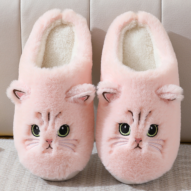 Kuschelige Damenpantoffel | Katzendesign