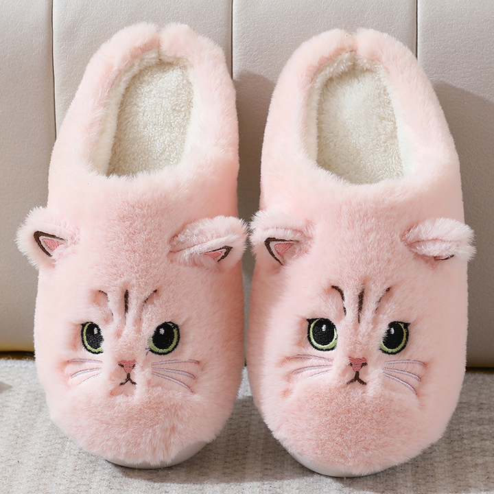 Kuschelige Damenpantoffel | Katzendesign