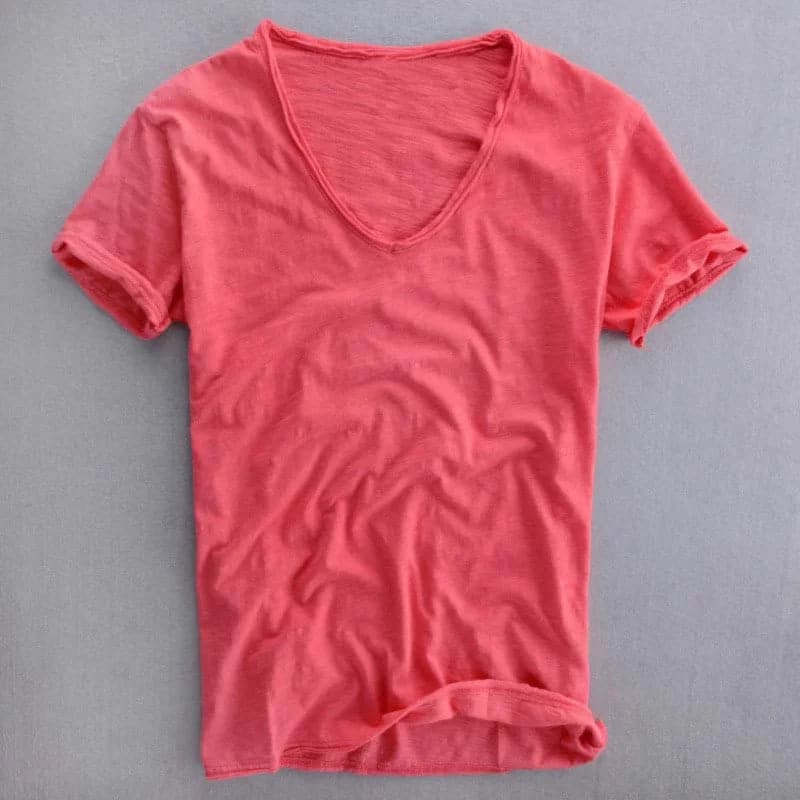 Bequemes Sommer T Shirt Für Herren | V Ausschnitt