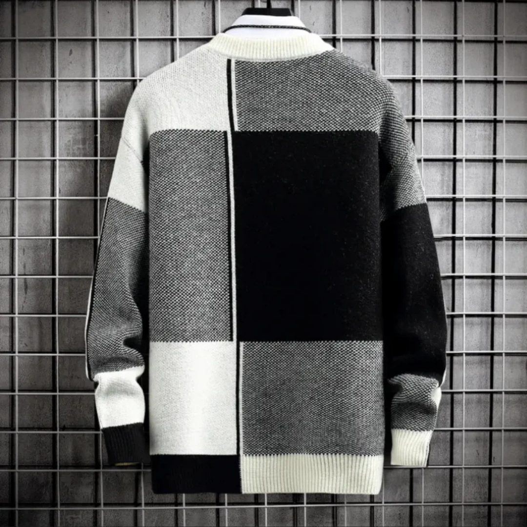 Herren Warmer Crew Neck Langarm Pullover | Gestrickt