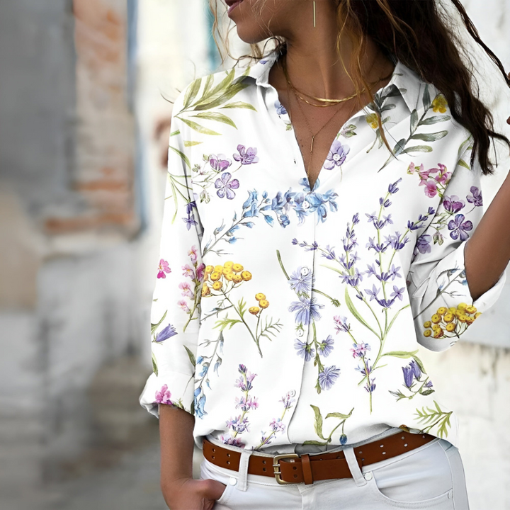 Elegante Bedruckte Bluse Für Damen | Lässig