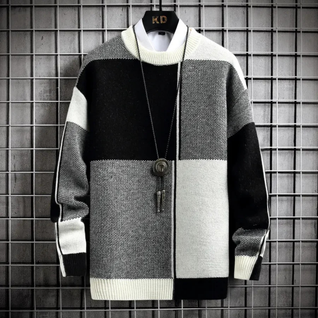 Herren Warmer Crew Neck Langarm Pullover | Gestrickt
