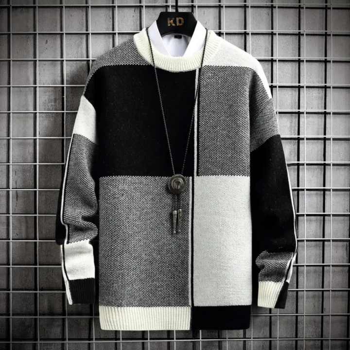 Herren Warmer Crew Neck Langarm Pullover | Gestrickt