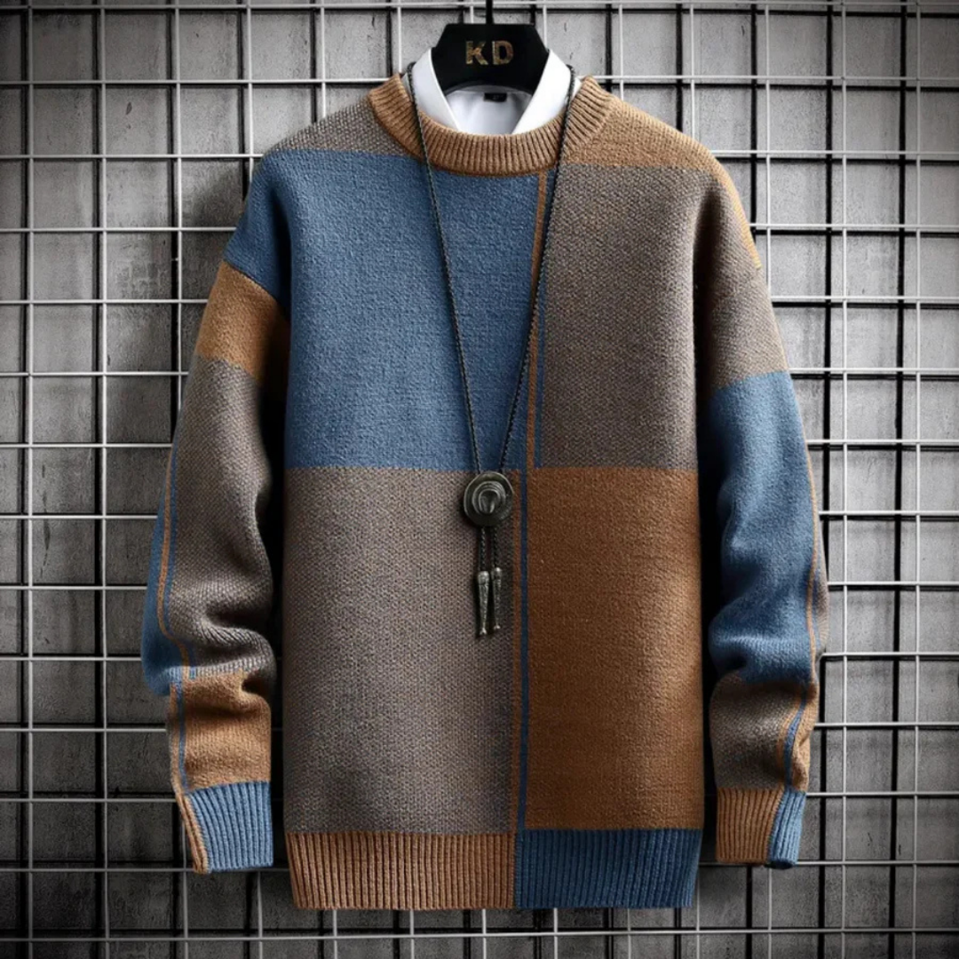Herren Warmer Crew Neck Langarm Pullover | Gestrickt