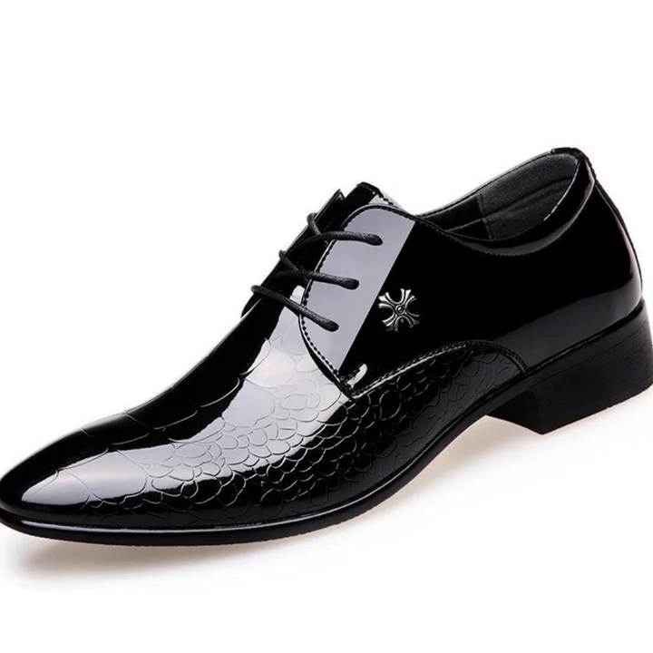 Herren Elegante Formelle Arbeit Schnürschuhe | Schwarz