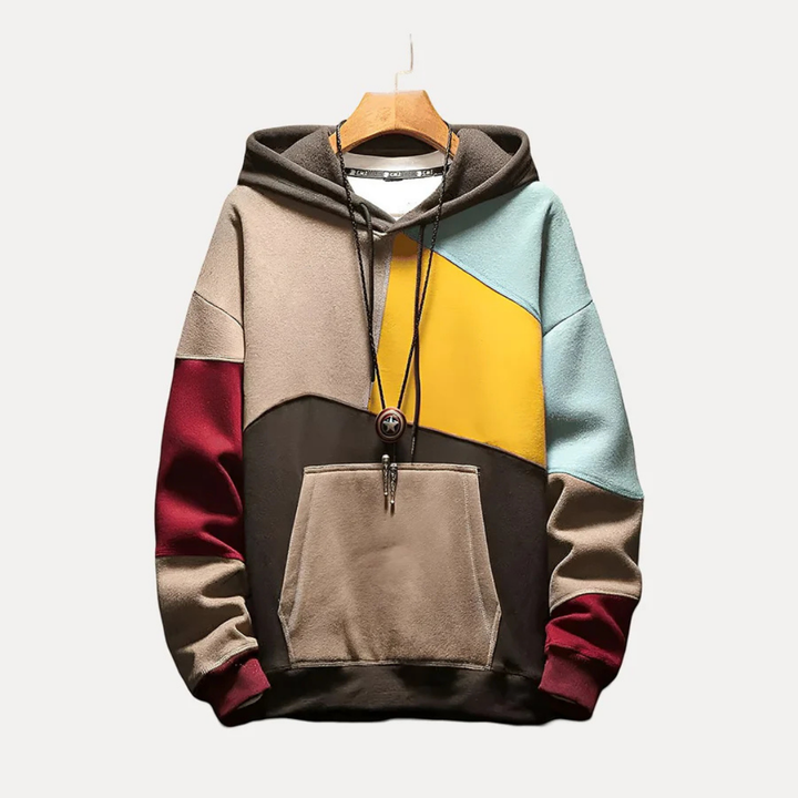 Herren Lässiger Vordertasche Langarm Kapuzenpullover | Warme